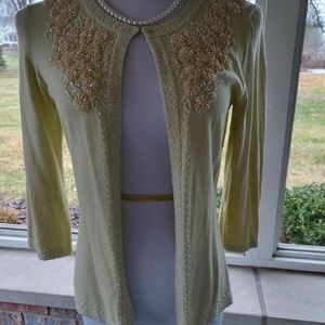Elegant Vintage Banana Republic Silk Blend Beaded Sweater S